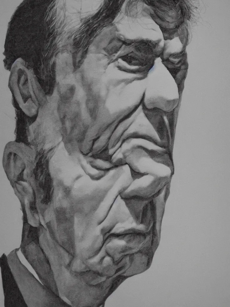 Prompt: wire line art portrait of leonard cohen.