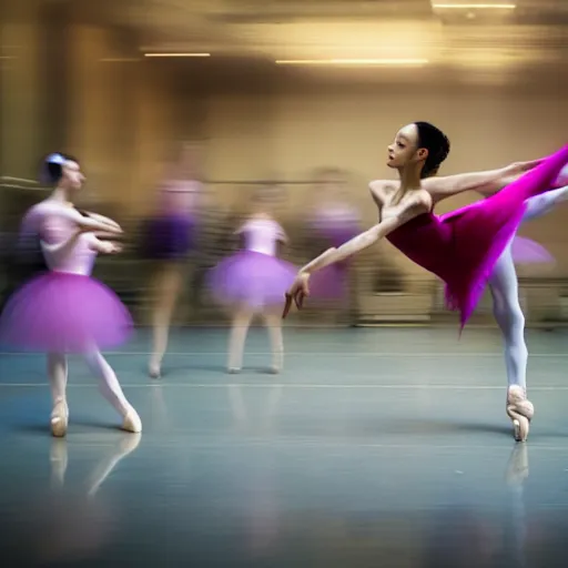 Prompt: ballet photography, motion blur, dreamy