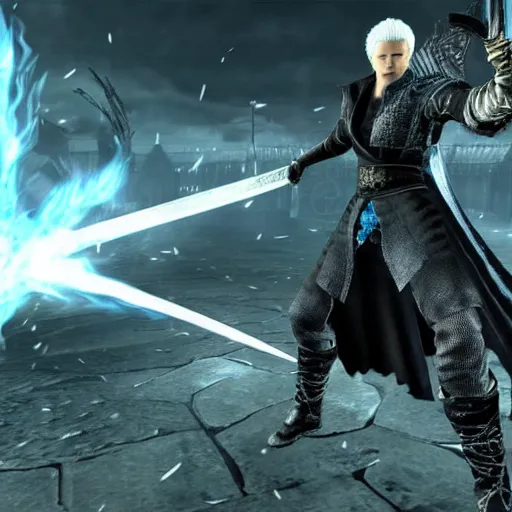 Sweet Devil Sword Vergil Art I Found. No Clue Who It Belongs To Though, Any  Idea Who? : r/DevilMayCry