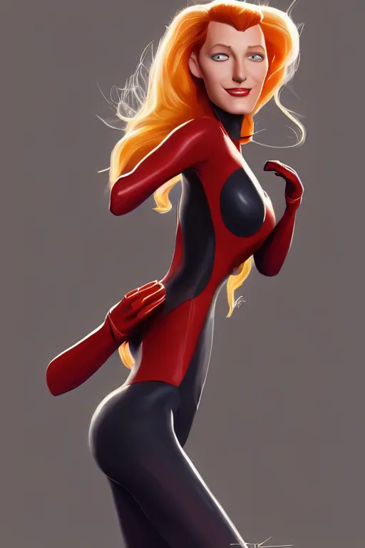 blake lively as elastic girl from the incredibles