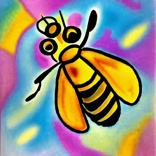 Image similar to bee in the style of kandinsky