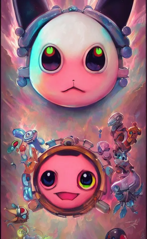 Image similar to lofi BioPunk Pokemon JigglyPuff portrait Pixar style by Tristan Eaton_Stanley Artgerm and Tom Bagshaw,