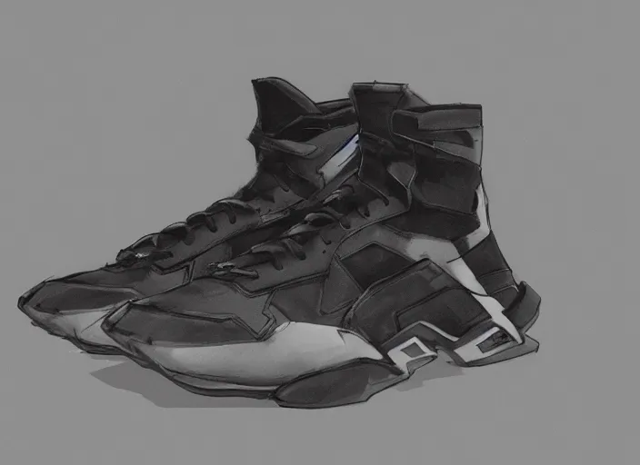 Image similar to sneakers of wolverine by yoji shinkawa, concept art, unreal engine, octane render