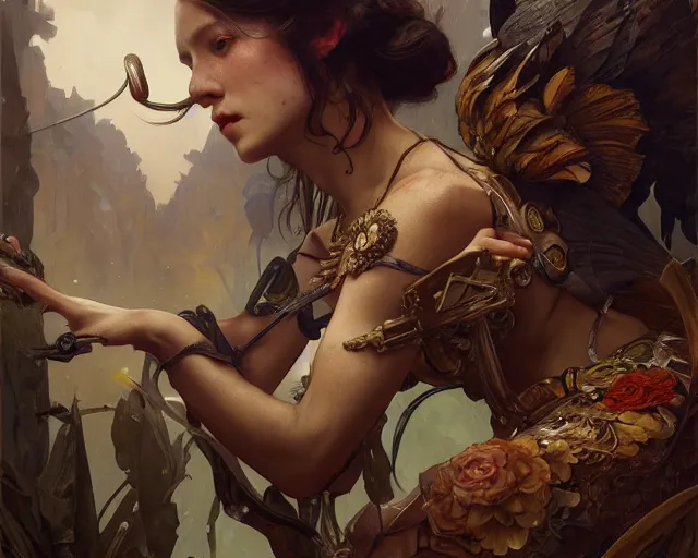 Prompt: photography of otto marseus van schrieck, deep focus, d & d, fantasy, intricate, elegant, highly detailed, digital painting, artstation, concept art, matte, sharp focus, illustration, hearthstone, art by artgerm and greg rutkowski and alphonse mucha