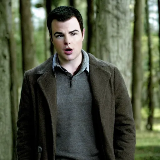 Prompt: A still of Seth MacFarlane as Carlisle Cullen in Twilight (2008), golden eyes