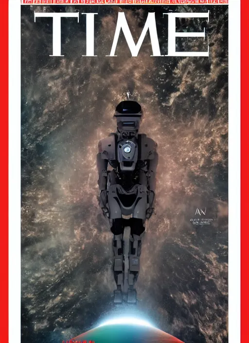 Prompt: TIME magazine cover, the coming AI singularity, 4k, HDR