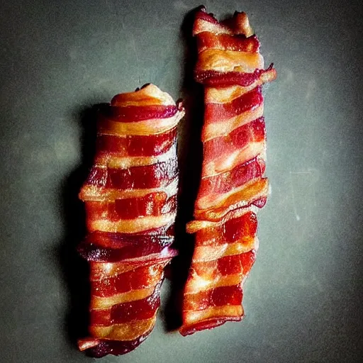 Image similar to high resolution photo of bacon, michelin star, very tasty, food photography, instagram, trending