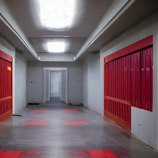 Prompt: noisy color photograph of a liminal space in the style of MC Escher, hallways, minimalist, oddly familiar, cinematic, dramatic lighting, soft vintage glow, floating liquid, stretching to walls, supernova inside facility, scared faces emerging from darkness