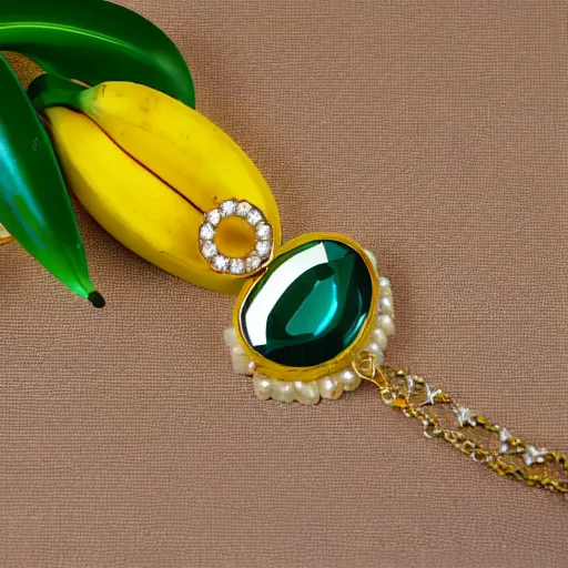 Image similar to banana made of beautiful gem stone, jewelry banana, shine, hd, high quality