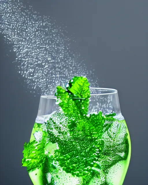 Prompt: a green sprite can covered in light condensation, professional photo