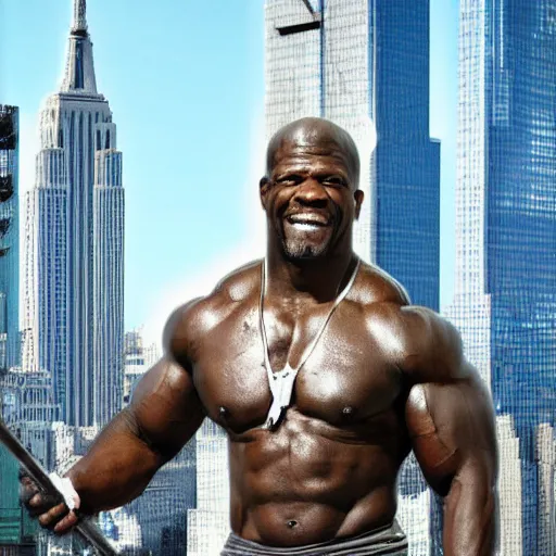 Image similar to Terry crews as the empire-state-building | photoshop art