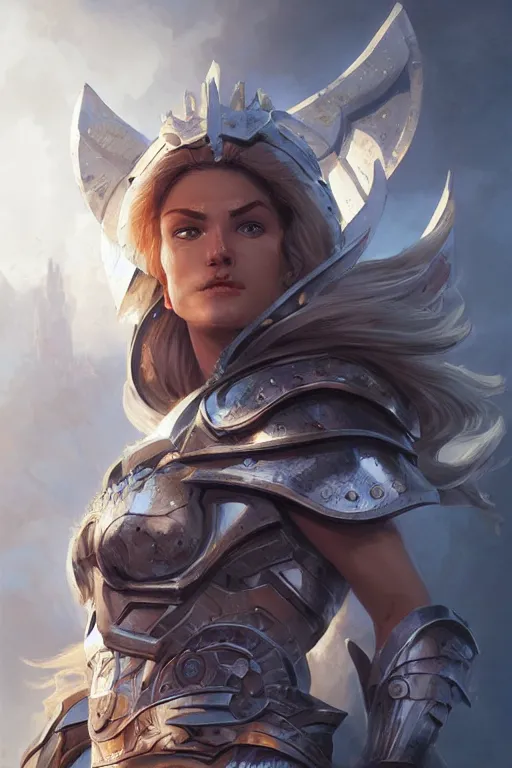 Image similar to amazon valkyrie athena, d & d, fantasy, portrait, highly detailed, headshot, digital painting, trending on artstation, concept art, sharp focus, illustration, art by artgerm and greg rutkowski and magali villeneuve