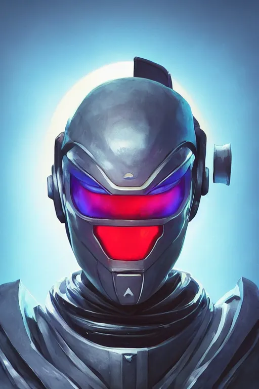 Image similar to epic mask helmet robot ninja portrait stylized as fornite style game design fanart by concept artist gervasio canda, behance hd by jesper ejsing, by rhads, makoto shinkai and lois van baarle, ilya kuvshinov, rossdraws global illumination radiating a glowing aura global illumination ray tracing hdr render in unreal engine 5