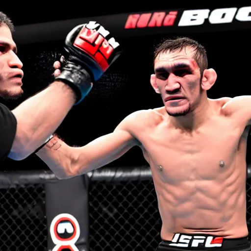 Prompt: tony ferguson ufc champion after beating khabib nurmagomedov.