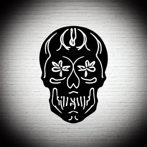 Image similar to skull logo neon