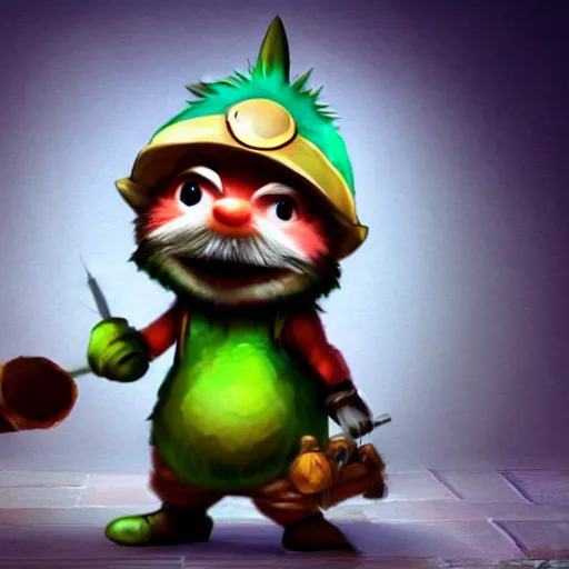 Prompt: still of Teemo from League of Legends in the style of Jim Henson