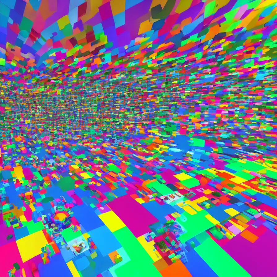 Prompt: 3 d render of an art piece colorful, surrounded by music, videogames, very detailed