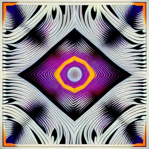 Image similar to trippy optical illusion by victor vasarely, dan mumford, op art, illusion, metal shaded