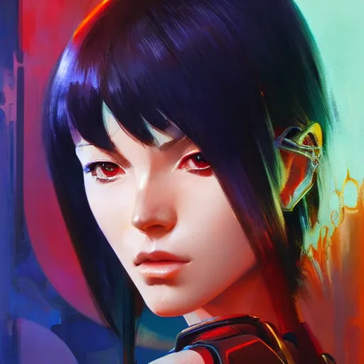 Image similar to A beautiful cyborg woman || ANIME, fine-face, realistic shaded perfect face, fine details. Anime. realistic shaded lighting poster by Ilya Kuvshinov katsuhiro otomo ghost-in-the-shell, magali villeneuve, artgerm, Jeremy Lipkin and Michael Garmash and Rob Rey