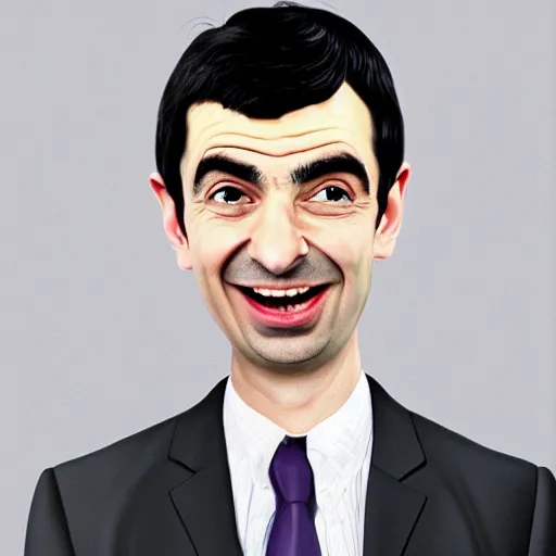 Prompt: detailed portrait of nathan fielder as mr bean, sharp high quality