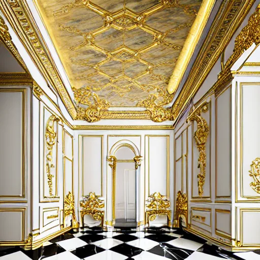 Image similar to parisian interior, white marble, gold accents, interior design, arch daily, hyperrealistic, hyperdetailed, super detailed, uhd, uhd, 8 k, high resolution,