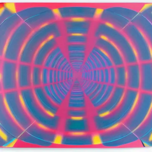 Prompt: Liminal space in outer space by Victor Vasarely