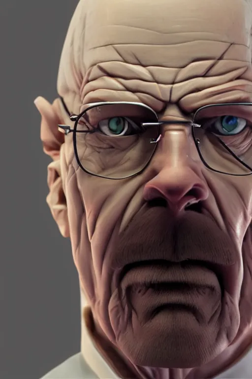 Prompt: demonic possession of walter white, photorealistic, highly detailed,