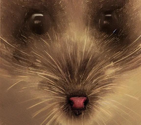 Image similar to a hyper-detailed portrait of a unique animorphic computer mouse by Craig Mullins; a computer mouse that looks like the real animal mouse; trending on artstation; 90mm; f/1.4