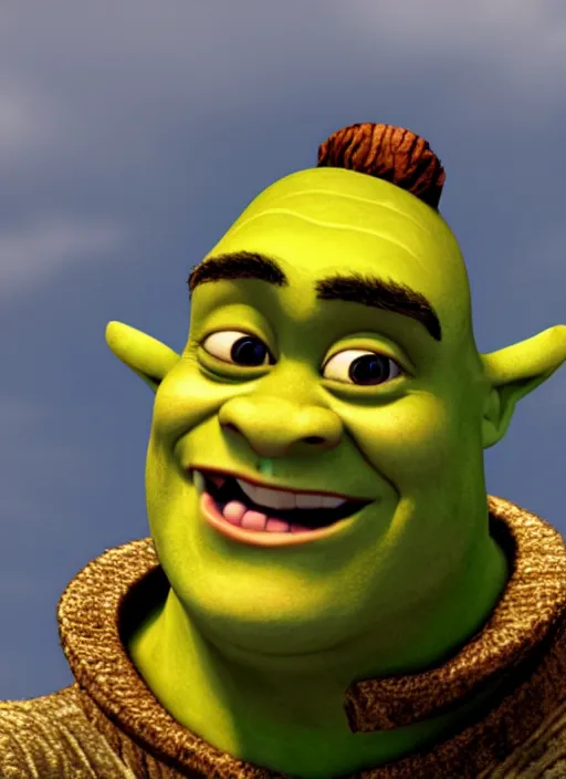 Prompt: Shrek funny face in gary's mod