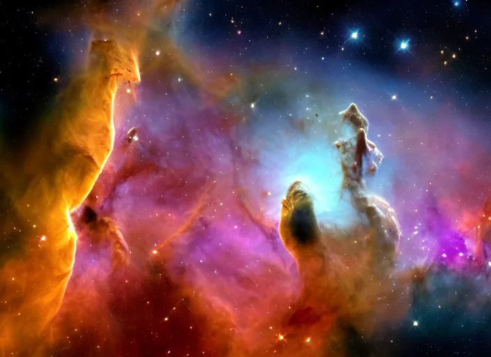 Image similar to james webb space telescope images, telescope imagery of the carina nebula, andromeda, void black, jwst 8 k wallpaper