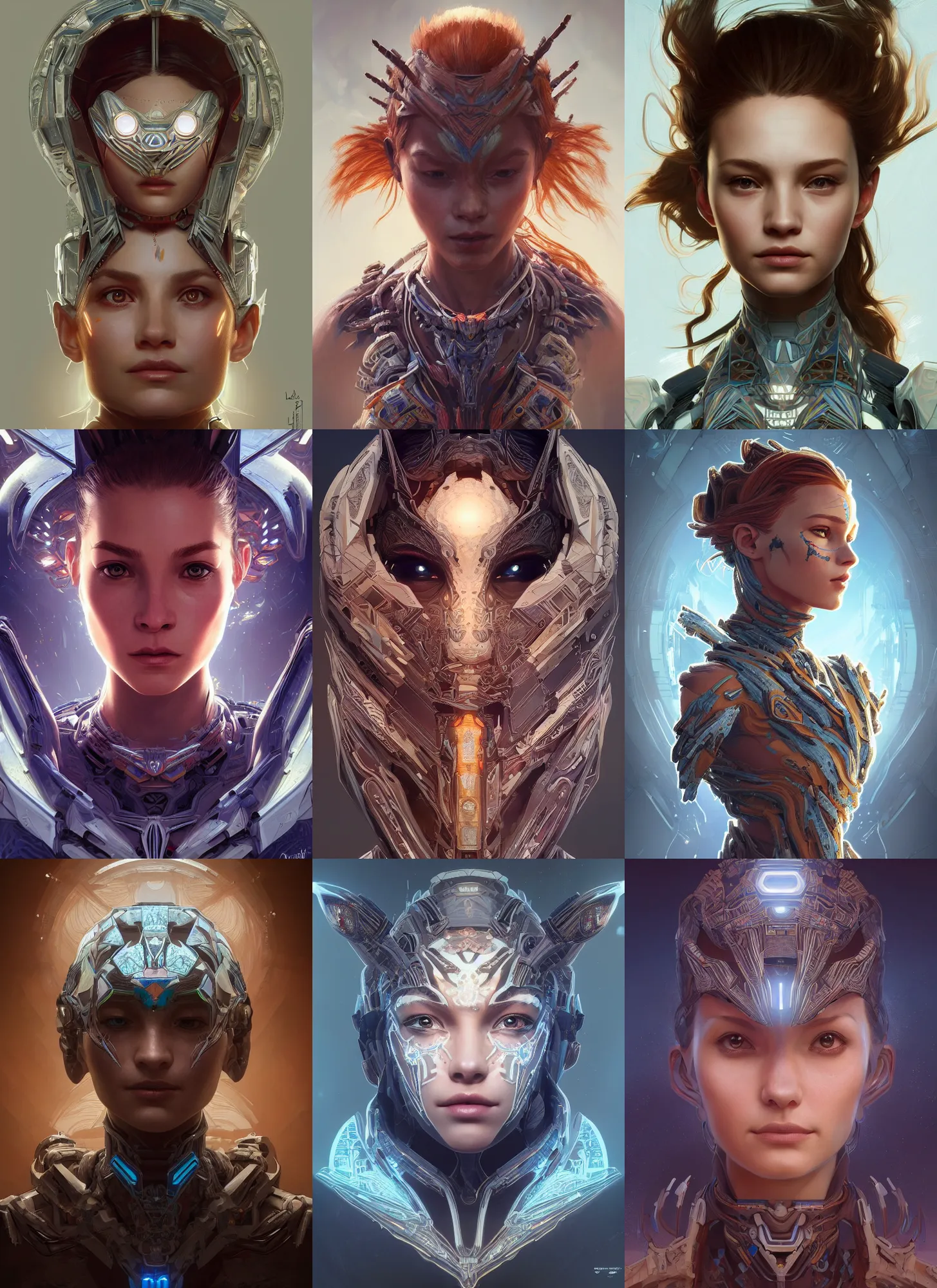 Prompt: symmetry!! portrait of small alien in the style of horizon zero dawn, machine face, intricate, elegant, highly detailed, digital painting, artstation, concept art, smooth, sharp focus, illustration, art by artgerm and greg rutkowski and alphonse mucha, 8 k