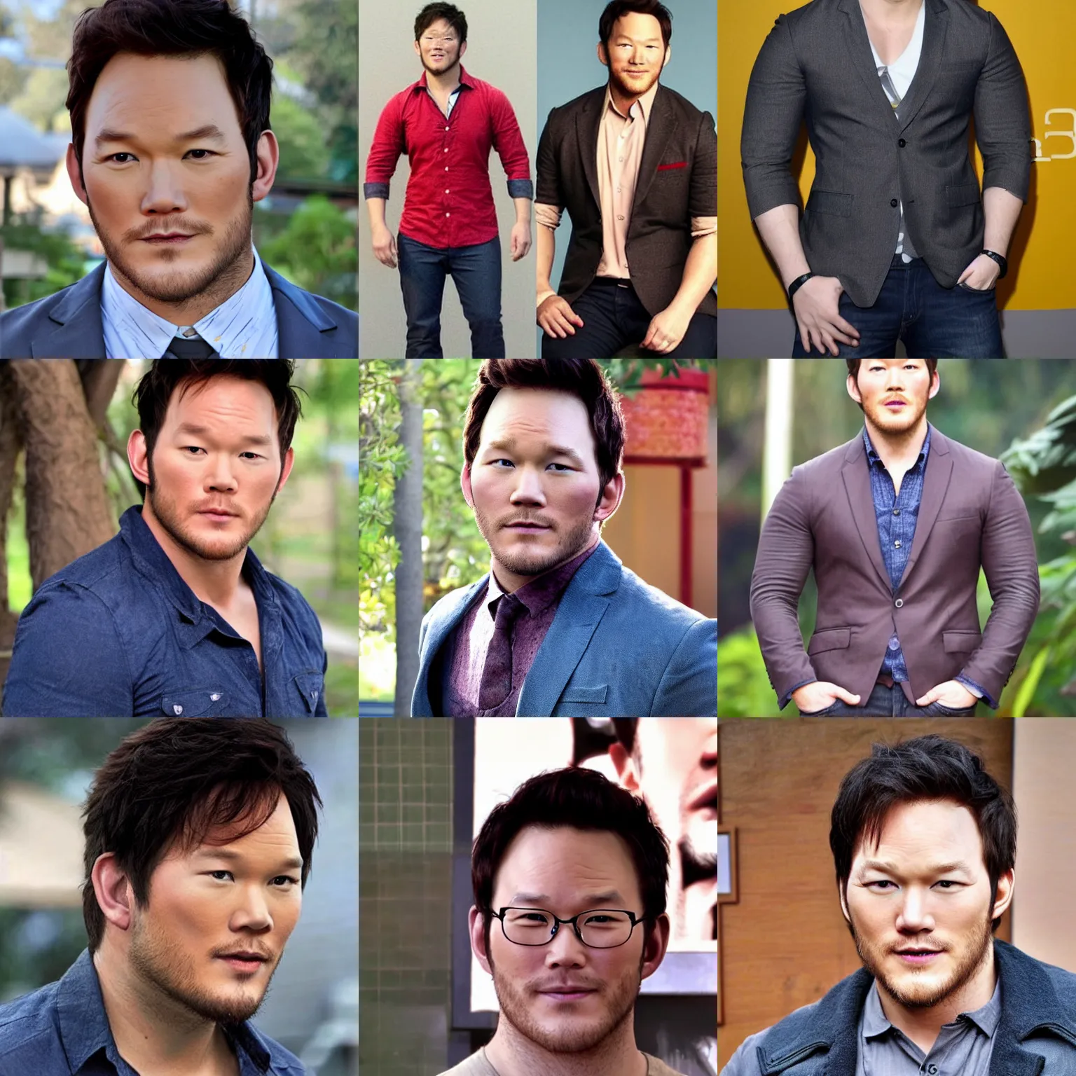 Prompt: Asian Chris Pratt