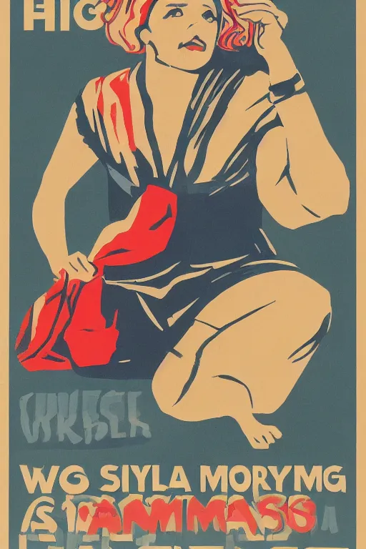 Image similar to a feminist propaganda poster against manspreading, high quality print, silkscreen, acid colors