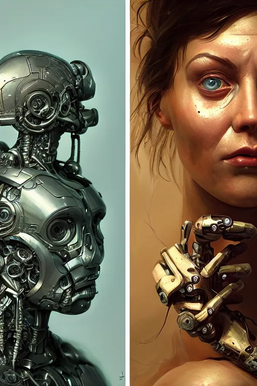 Prompt: portrait of a angry female robot, intricate, dystopian toy, sci - fi, extremely detailed, biopunk suit, digital painting, sculpted in zbrush, artstation, concept art, smooth, sharp focus, illustration, chiaroscuro lighting, golden ratio, incredible art by stanley artgerm lau and greg rutkowski and alphonse mucha and simon stalenhag