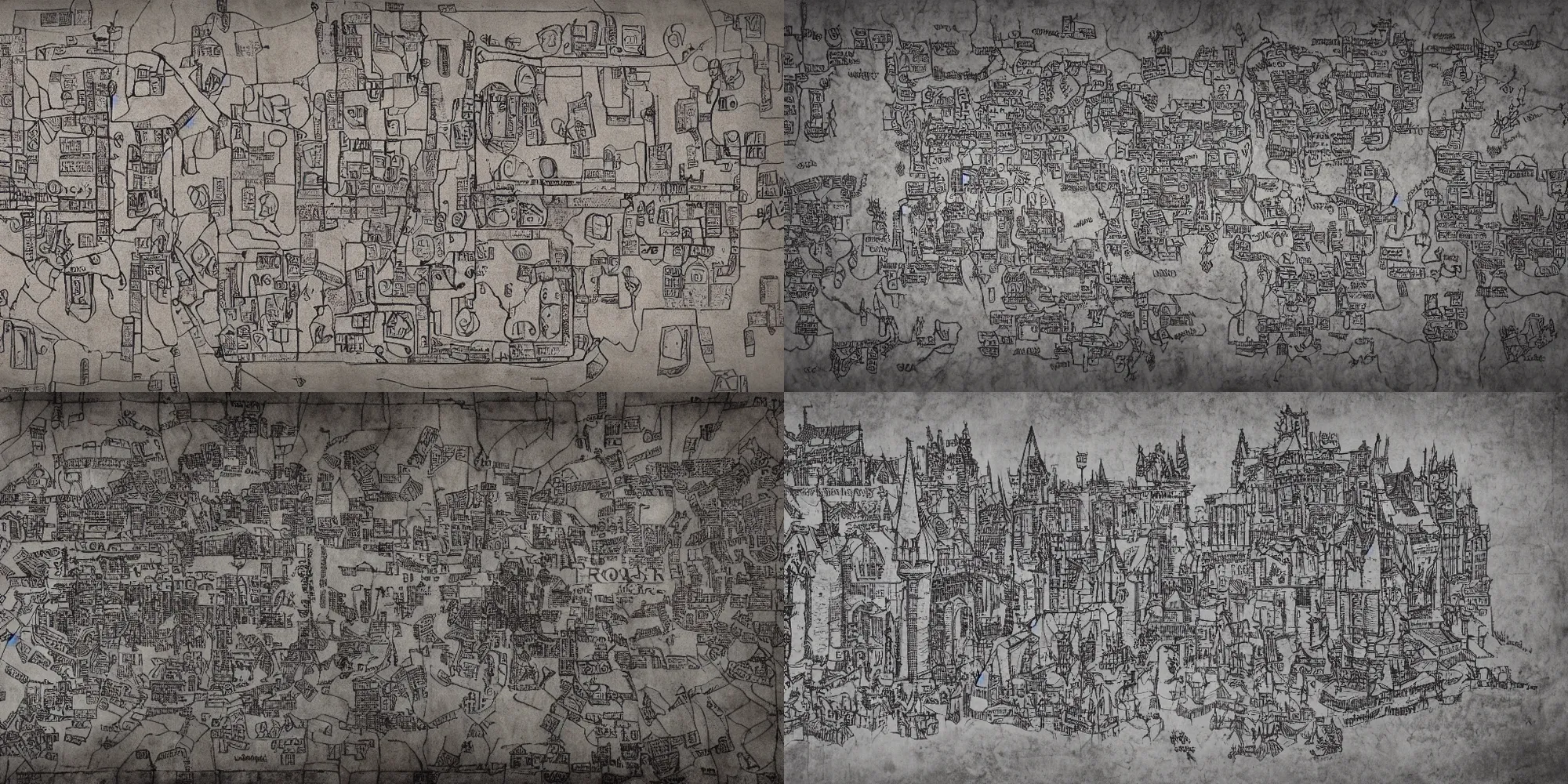 marauders map, rooms with names, mischief managed, | Stable Diffusion ...