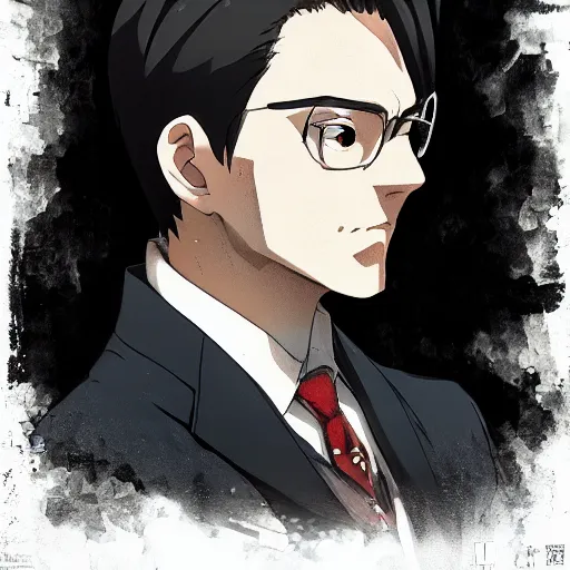 Prompt: portrait of professor james moriarty, anime fantasy illustration by tomoyuki yamasaki, kyoto studio, madhouse, ufotable, square enix, cinematic lighting, trending on artstation