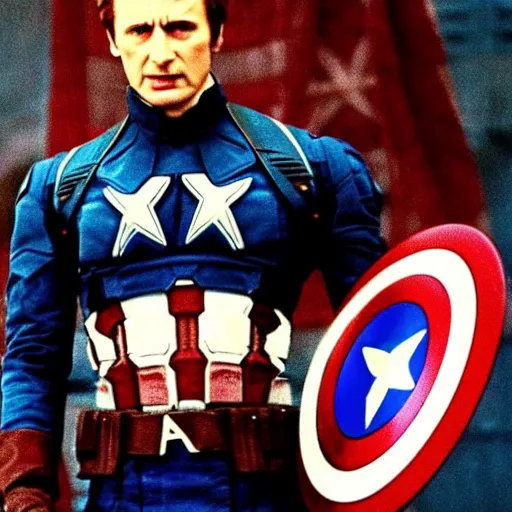Image similar to film still of captain america in doctor who ( 1 9 7 5 )