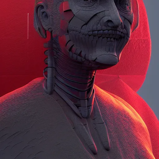 Image similar to zbrush future cyborg 3d art Jonathan zawada plasure model by noisia, former, android human art deep grey