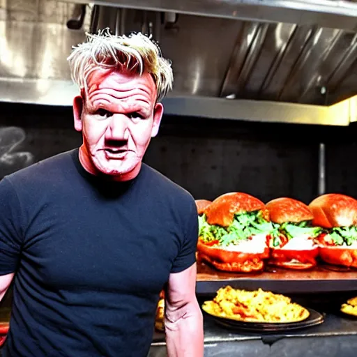 Prompt: gordon ramsay, food vendor, fallout, unreal engine 4