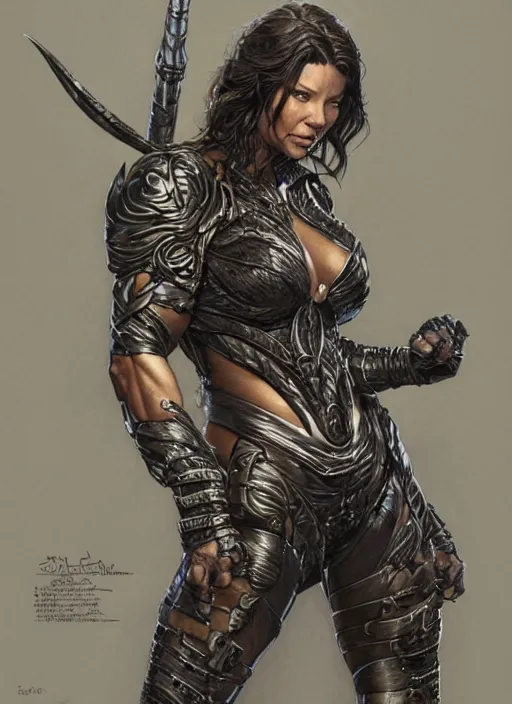 Prompt: very muscled Amazon Evangeline Lilly as a ruggedly mean looking heroine, intricate, elegant, highly detailed, centered, digital painting, artstation, concept art, smooth, sharp focus, illustration, art by artgerm and donato giancola and Joseph Christian Leyendecker, WLOP