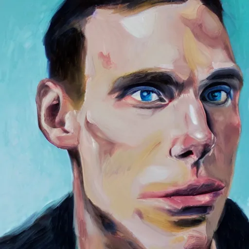 Image similar to gigachad sigma alpha male Jerma985, highly detailed oil-painting