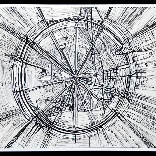 Prompt: comet, epic, marker drawing, precise lines, blueprint, glorious detail