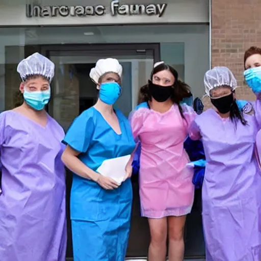 Image similar to nurses wearing plastic dresses
