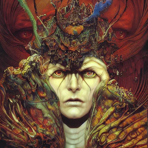 Prompt: realistic detailed image of hades by Ayami Kojima, Amano, Karol Bak, Greg Hildebrandt, and Mark Brooks, Neo-Gothic, gothic, rich deep colors. Beksinski painting, part by Adrian Ghenie and Gerhard Richter. art by Takato Yamamoto. masterpiece