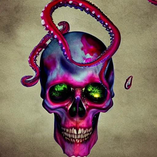 Prompt: bleeding colors skull octopus hybrid, big budget movie scene, horror reality, award winning photograph, cinematic lighting, realistic!, hyperrealism, realistic refine flavor, real photo