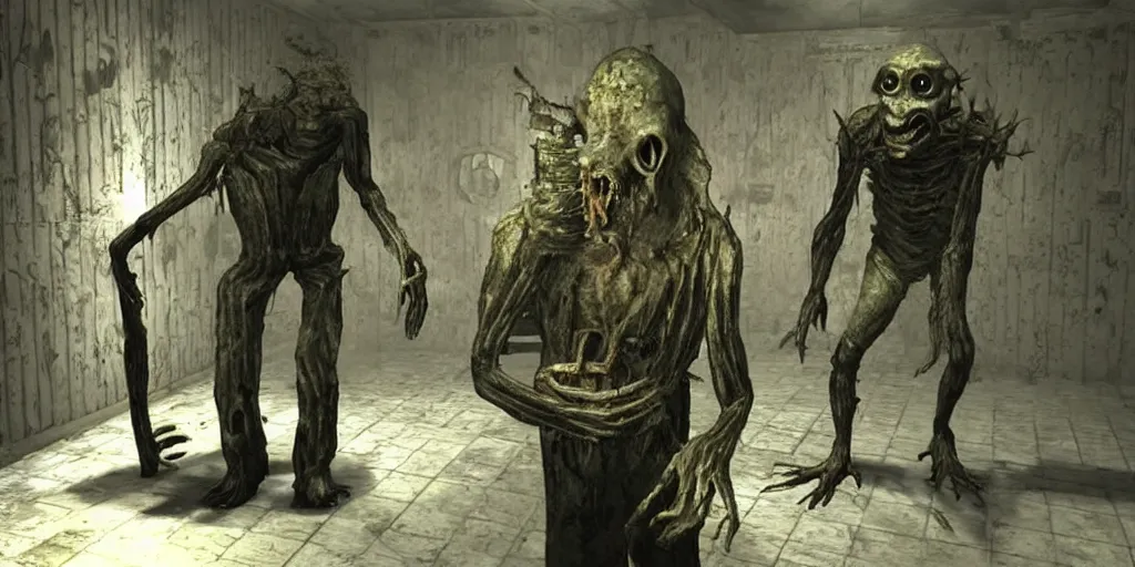 Prompt: capture of new creature from the horror game Amnesia: Darky dark dark (released 2026)