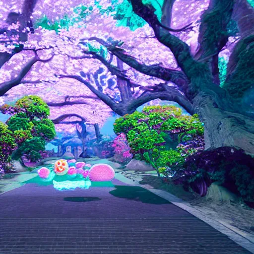 Prompt: japan on lsd, psychedelic, unreal engine,