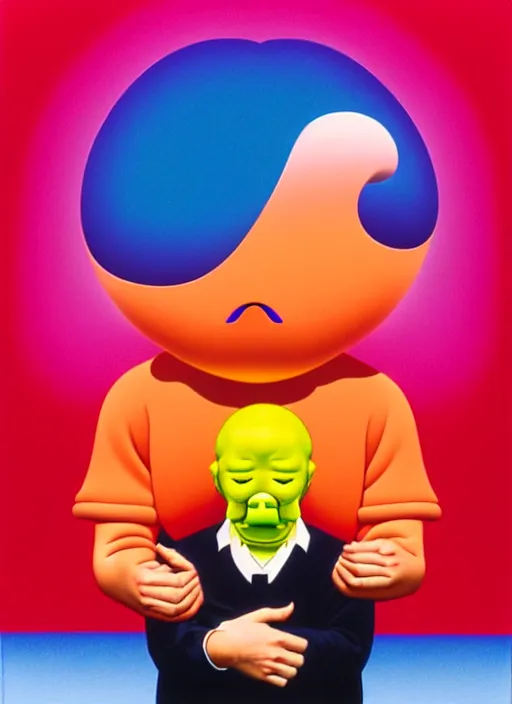 Image similar to love hurts by shusei nagaoka, kaws, david rudnick, airbrush on canvas, pastell colours, cell shaded, 8 k