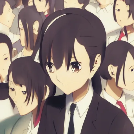 Image similar to a duck wearing a business suit, illustration concept art anime key visual trending pixiv fanbox by wlop and greg rutkowski and makoto shinkai and studio ghibli and kyoto animation symmetrical facial features