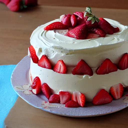 Image similar to strawberry cake